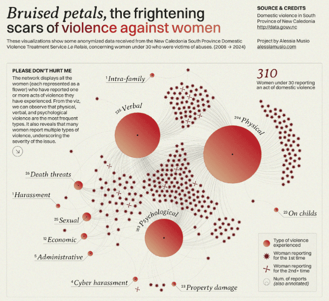 Bruised petals, the frightening scars of violence against women screenshot