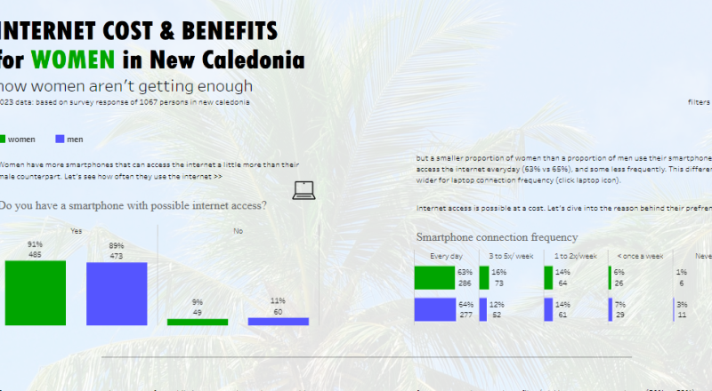 Internet Cost and Benefits for Women in New Caledonia